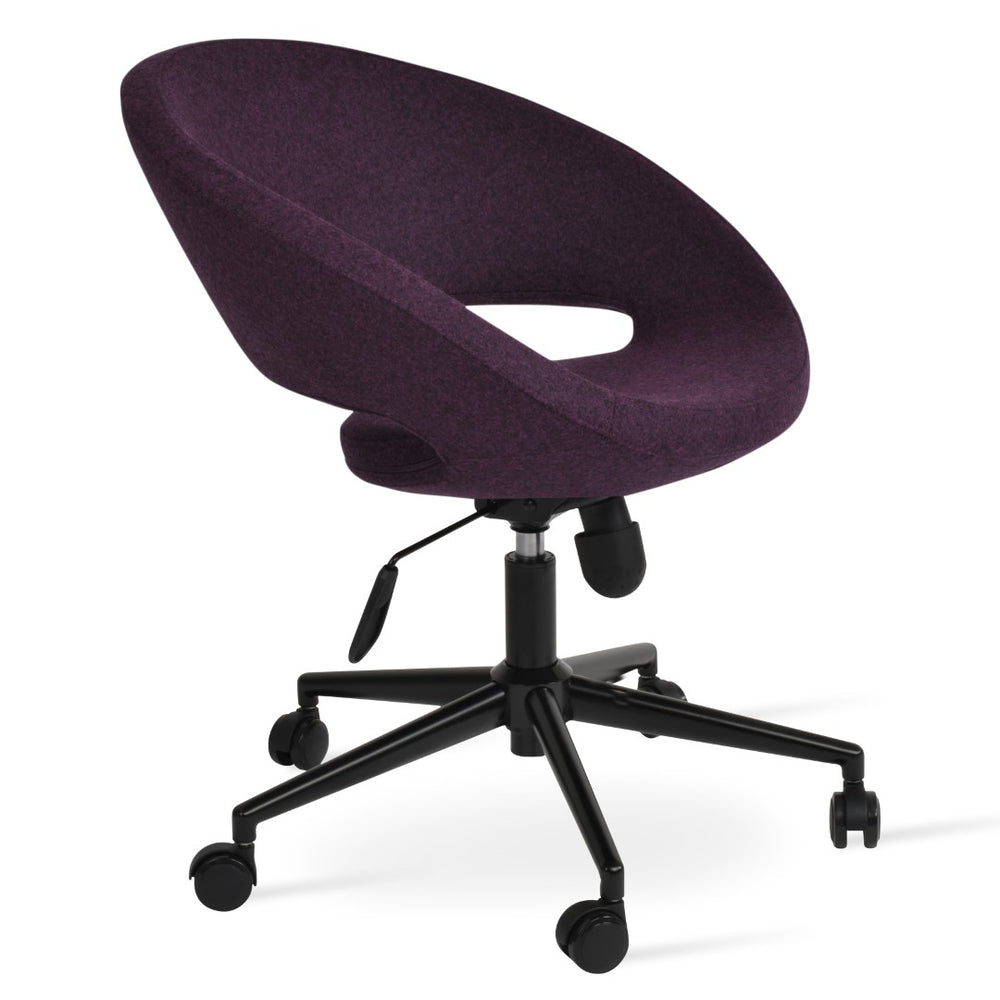 Soho Concept Crescent Office Camira Blazer Wool Fabric - 10-year Guarantee In Chic White Boucle & Copenhagen Grey Pistachio  Soho-concept-dining-chair-11708