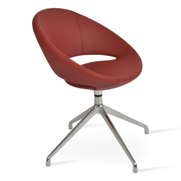 Soho Concept Crescent Spider Swivel Chair - Stylish Italian Ppm, Durable Design, 5-year Guarantee, Versatile Use Red  Soho-concept-dining-chair-01976