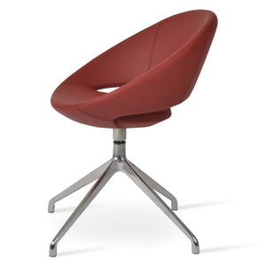 Soho Concept Crescent Spider Swivel Chair - Stylish Italian Ppm, Durable Design, 5-year Guarantee, Versatile Use Red  Soho-concept-dining-chair-01976