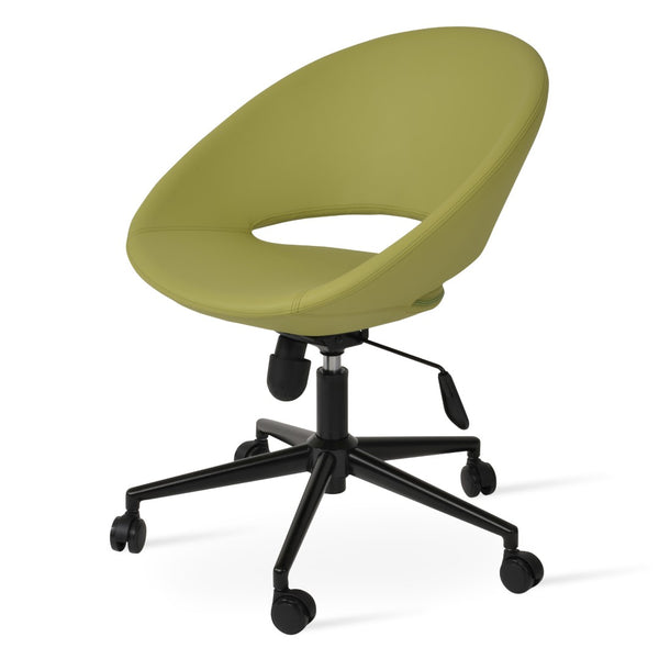 Soho Concept Crescent Office Leatherette Arden Green (405) - Premium Quality, 10-year Guarantee, Stylish & Durable! Black,Green  Soho-concept-dining-chair-11707