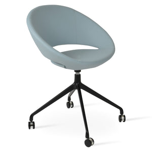 Soho Concept Crescent Spider Swivel Chair – Ergonomic Design With Premium Upholstery & 10-year Guarantee Options! Black,Blue  Soho-concept-dining-chair-02002