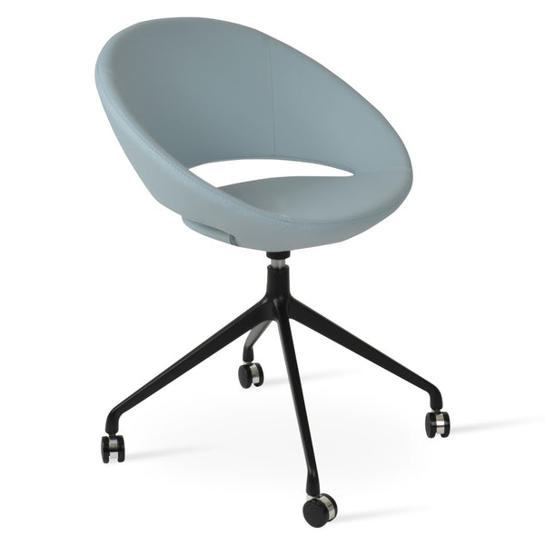 Soho Concept Crescent Spider Swivel Chair – Ergonomic Design With Premium Upholstery & 10-year Guarantee Options! Black,Blue  Soho-concept-dining-chair-02002