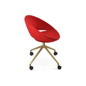 Soho Concept Crescent Spider Swivel Chair – Ergonomic Design With Premium Upholstery & 10-year Guarantee Options! Brass  Soho-concept-dining-chair-01991