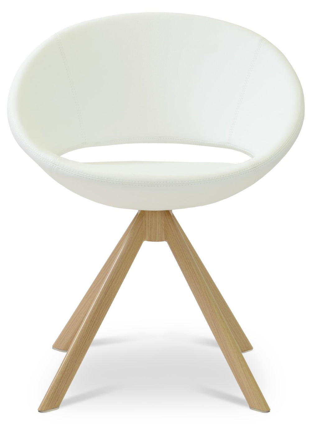 Soho Concept Crescent Mw Dining Chair - Stylish Upholstered Wool & Boucle, 10-year Guarantee, Memory Swivel Option Natural,White  Soho-concept-dining-chair-02212