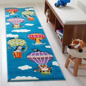 Safavieh Carousel Kids Whimsical Balloon Animal Runner Rug Power Loomed Polypropylene Playroom CRK118M-26