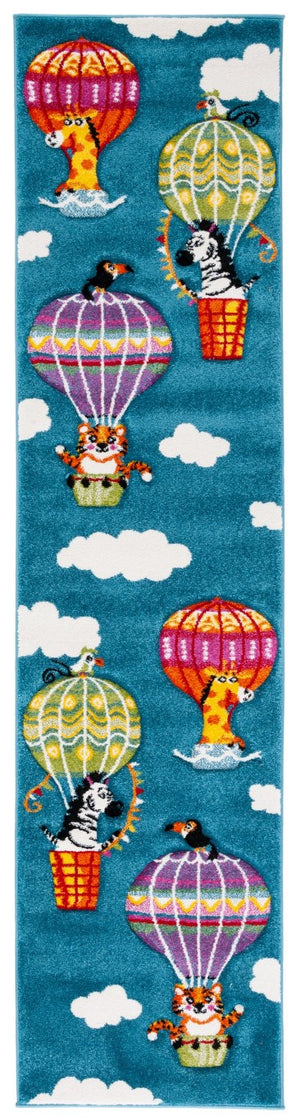 Safavieh Carousel Kids Whimsical Balloon Animal Runner Rug Power Loomed Polypropylene Playroom CRK118M-26