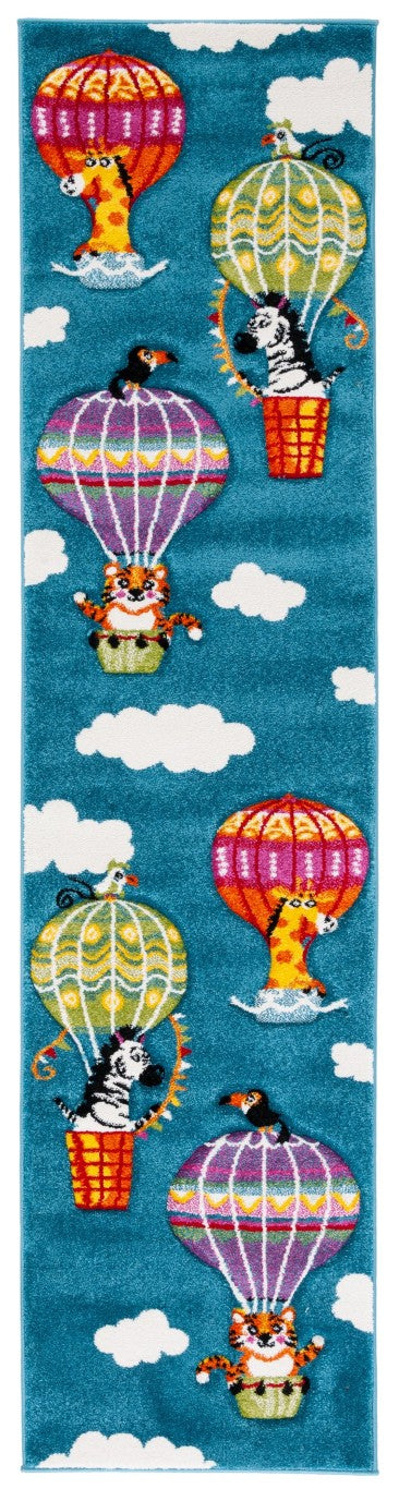 Safavieh Carousel Kids Whimsical Balloon Animal Runner Rug Power Loomed Polypropylene Playroom CRK118M-26