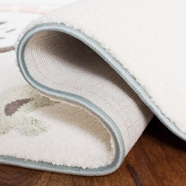 Safavieh Carousel Kids Collection Area Rug - Whimsical Animal Design For Playful Bedrooms And Playrooms Ivory Polypropylene Crk120a-10sq