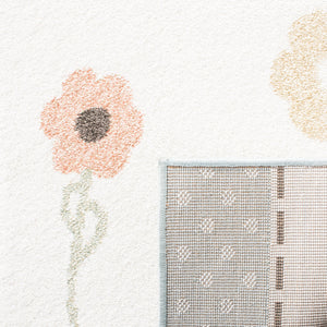 Safavieh Carousel Kids Collection Area Rug - Whimsical Animal Design For Playful Bedrooms And Playrooms Ivory Polypropylene Crk120a-10sq