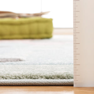 Safavieh Carousel Kids Collection Area Rug - Whimsical Animal Design For Playful Bedrooms And Playrooms Blue Polypropylene Crk120k-9