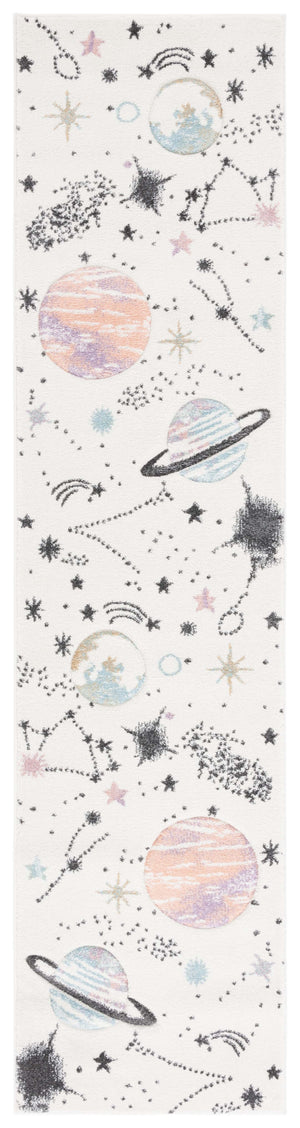 Safavieh Carousel Kids 122 CRK122 Power Loomed Kids Rug Ivory / Orange CRK122A-5SQ