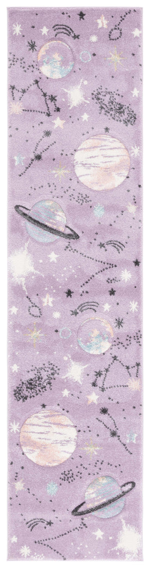 Safavieh Carousel Kids 122 CRK122 Power Loomed Kids Rug Purple / Orange CRK122V-5SQ