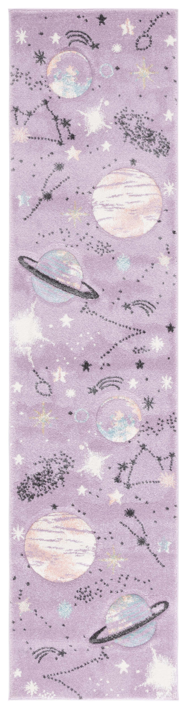 Safavieh Carousel Kids 122 CRK122 Power Loomed Kids Rug Purple / Orange CRK122V-5SQ