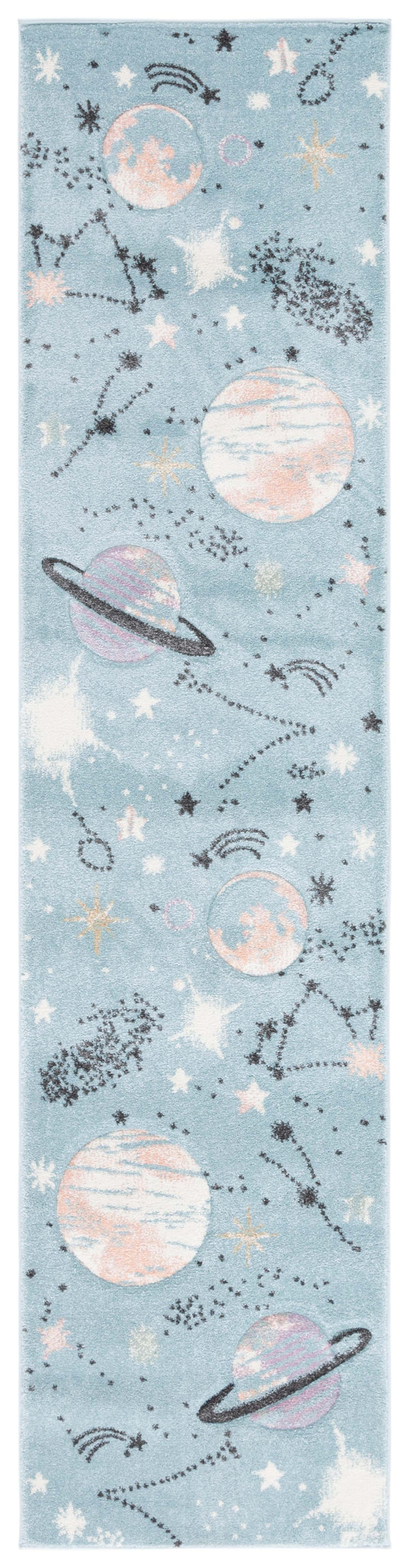 Safavieh Carousel Kids 122 CRK122 Power Loomed Kids Rug Teal / Orange CRK122W-5SQ