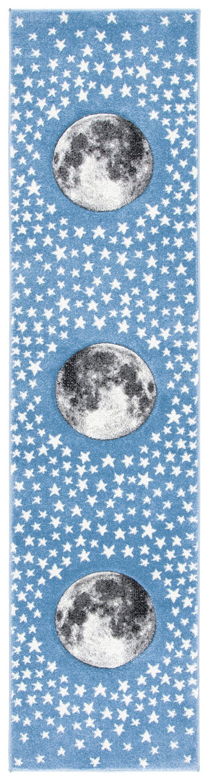Safavieh Carousel Kids Celestial Accent Rug - Light Blue & Grey, Durable, Playful Star & Moon Design 2'3"X4' Light Blue ,Grey Polypropylene Crk135l-24