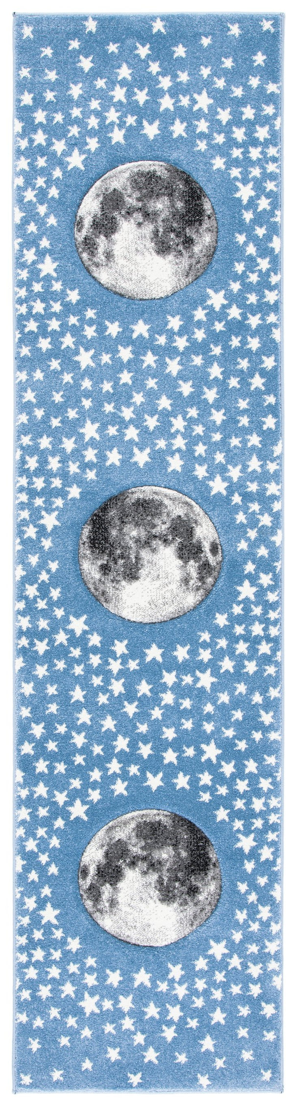 Safavieh Carousel Kids Celestial Accent Rug - Light Blue & Grey, Durable, Playful Star & Moon Design 2'3"X4' Light Blue ,Grey Polypropylene Crk135l-24