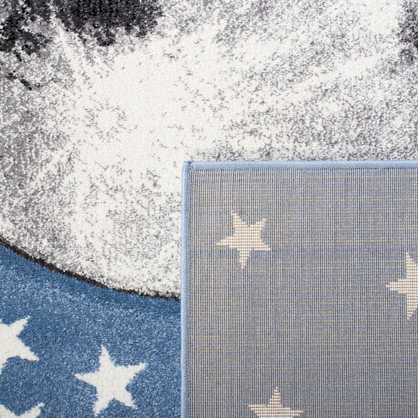 Safavieh Carousel Kids Celestial Accent Rug - Light Blue & Grey, Durable, Playful Star & Moon Design 2'3"X4' Light Blue ,Grey Polypropylene Crk135l-24