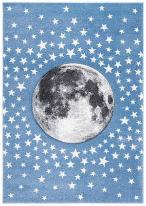 Safavieh Carousel Kids Celestial Accent Rug - Light Blue & Grey, Durable, Playful Star & Moon Design 2'3"X4' Light Blue ,Grey Polypropylene Crk135l-24