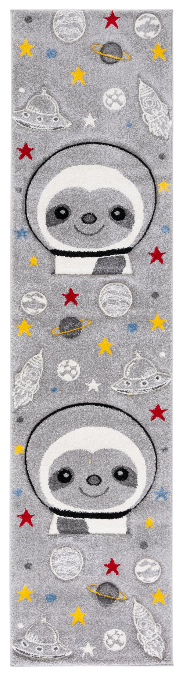 Safavieh Carousel Kids' Cosmic Sloth Area Rug - Whimsical Grey And Ivory Design For Playful Spaces & Comfort Grey ,Ivory Polypropylene Crk140f-24