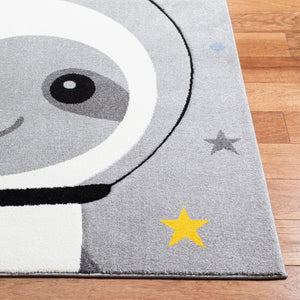 Safavieh Carousel Kids' Cosmic Sloth Area Rug - Whimsical Grey And Ivory Design For Playful Spaces & Comfort Grey ,Ivory Polypropylene Crk140f-24