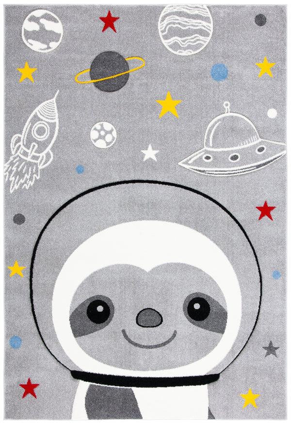 Safavieh Carousel Kids' Cosmic Sloth Area Rug - Whimsical Grey And Ivory Design For Playful Spaces & Comfort Grey ,Ivory Polypropylene Crk140f-24