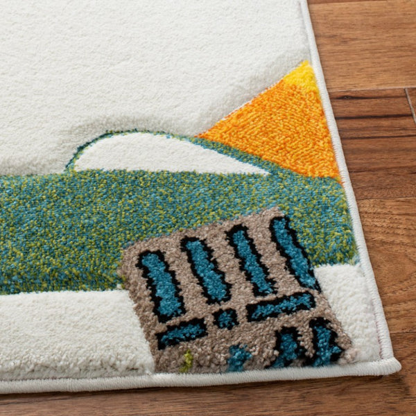 Safavieh Carousel Kids Whimsical Novelty Area Rug Soft Polypropylene Pile for Playroom Bedroom CRK167A-9
