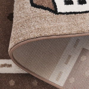 Safavieh Carousel Kids Collection Area Rug - Whimsical Cityscape Design For Playful Elegance And Comfort Brown ,Beige Polypropylene Crk193t-7r