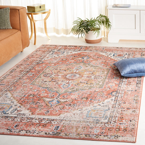 Safavieh Cornelia 208 Power Loomed Transitional Rug Rust CRN208P-4