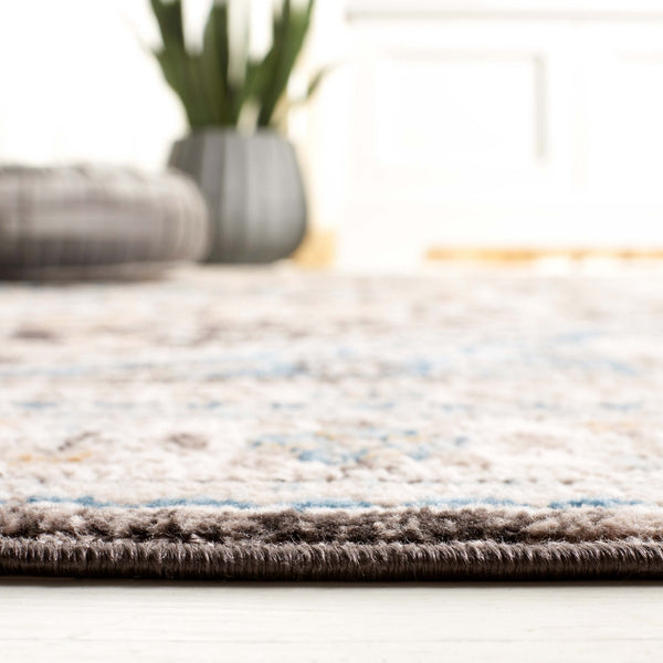 Safavieh Cornelia 211 Power Loomed 100% Polypropylene Transitional Rug Blue / Charcoal CRN211T-9