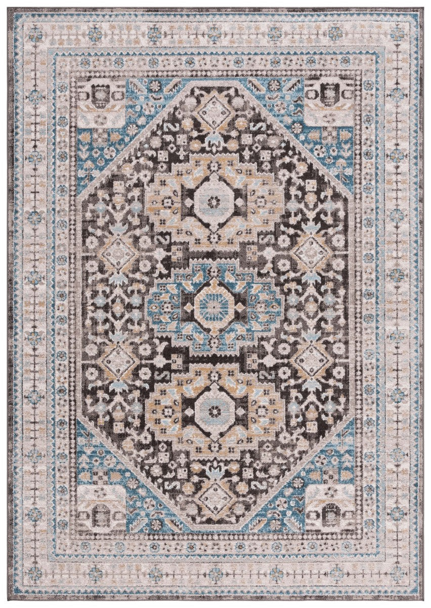 Safavieh Cornelia 211 Power Loomed Transitional Rug Blue / Charcoal CRN211T-28