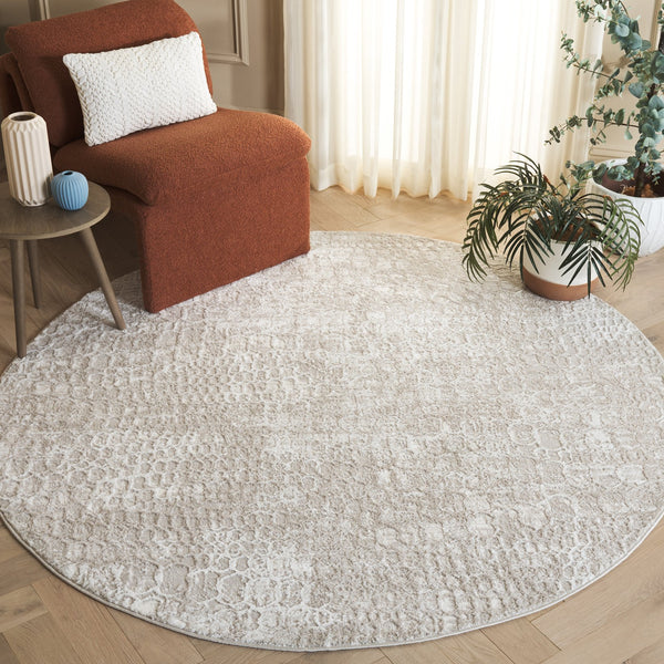Safavieh Carter Contemporary Area Rug - Elegant Minimalist Design, Soft Underfoot Comfort For Your Home Decor Ivory ,Taupe 40% Polypropylene,40% Jute,20% Polyester Crt200a-3sq