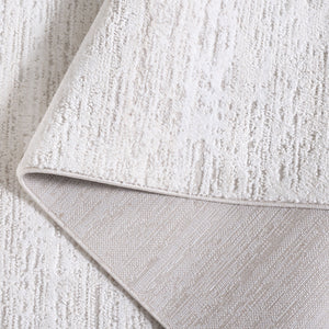 Safavieh Carter Round 3Ft Ivory Taupe Area Rug — Turkish Power-Loomed, Textured Low-Pile Blend For Living Rooms CRT204A-3R