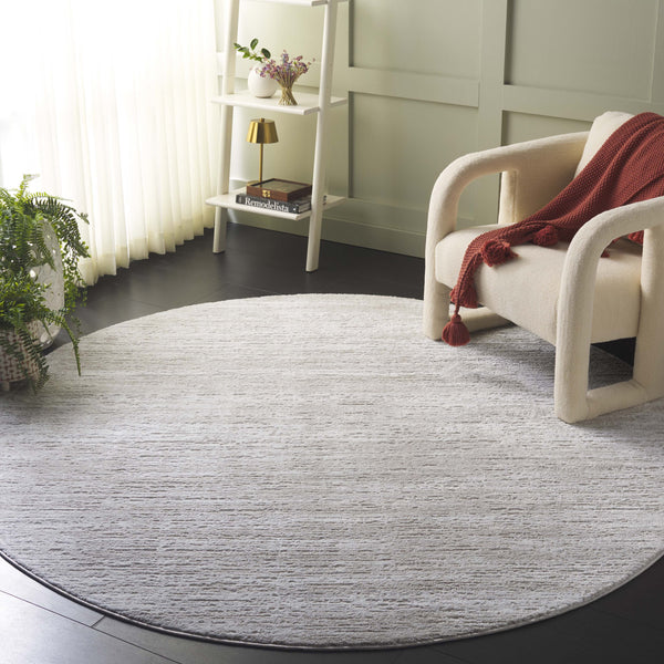 Safavieh Carter Round 3Ft Ivory Taupe Area Rug — Turkish Power-Loomed, Textured Low-Pile Blend For Living Rooms CRT204A-3R