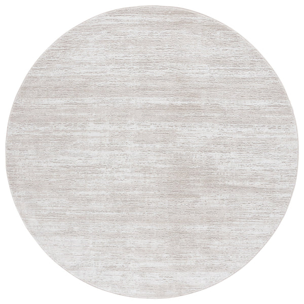 Safavieh Carter Round 3Ft Ivory Taupe Area Rug — Turkish Power-Loomed, Textured Low-Pile Blend For Living Rooms CRT204A-3R
