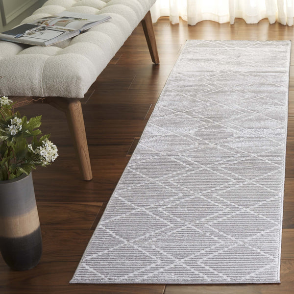 Safavieh Carter Geometric Diamond Area Rug - Timeless Elegance For Modern Homes, Durable And Stylish Decor Grey ,Light Grey 40% Polypropylene,40% Jute,20% Polyester Crt214f-4