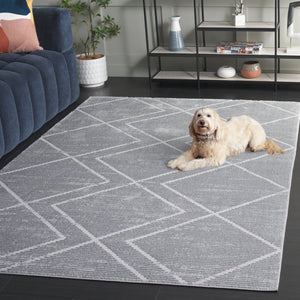 Safavieh Carter Geometric Diamond Area Rug - Timeless Elegance For Modern Homes, Durable And Stylish Decor Grey ,Light Grey 40% Polypropylene,40% Jute,20% Polyester Crt214f-4