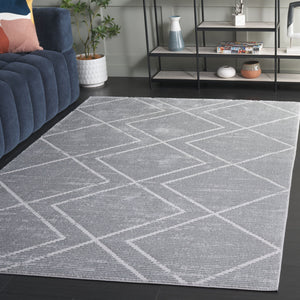 Safavieh Carter Geometric Diamond Area Rug - Timeless Elegance For Modern Homes, Durable And Stylish Decor Grey ,Light Grey 40% Polypropylene,40% Jute,20% Polyester Crt214f-4