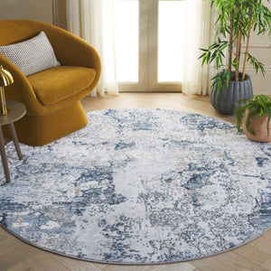 Safavieh Carter Modern Area Rug With Abstract Design For Stylish Corridors, Durable Power Loomed Craftsmanship Taupe ,Navy 40% Polypropylene,40% Jute,20% Polyester Crt216n-7r