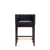 Kingsley Counter Stool in Black and Dark Walnut CS005-BK Manhattan Comfort