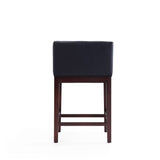 Kingsley Counter Stool in Black and Dark Walnut CS005-BK Manhattan Comfort