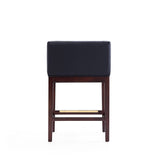 Kingsley Counter Stool in Black and Dark Walnut CS005-BK Manhattan Comfort