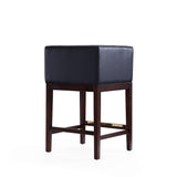 Kingsley Counter Stool in Black and Dark Walnut CS005-BK Manhattan Comfort