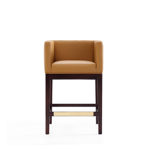 Kingsley Counter Stool in Camel and Dark Walnut CS005-CL Manhattan Comfort