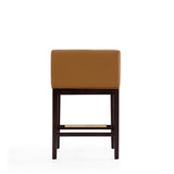 Kingsley Counter Stool in Camel and Dark Walnut CS005-CL Manhattan Comfort