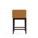 Kingsley Counter Stool in Camel and Dark Walnut CS005-CL Manhattan Comfort