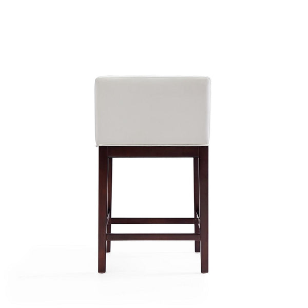 Kingsley Counter Stool in Ivory and Dark Walnut CS005-IV Manhattan Comfort
