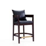 Ritz Counter Stool in Black and Dark Walnut CS006-BK Manhattan Comfort