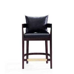 Ritz Counter Stool in Black and Dark Walnut CS006-BK Manhattan Comfort