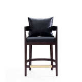 Ritz Counter Stool in Black and Dark Walnut CS006-BK Manhattan Comfort