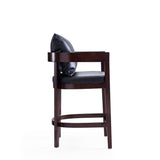 Ritz Counter Stool in Black and Dark Walnut CS006-BK Manhattan Comfort